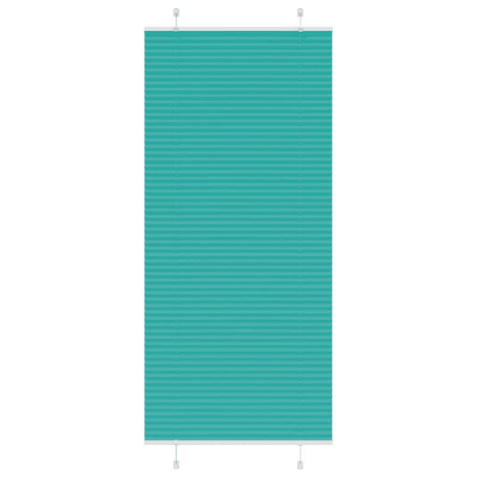 Vidaxl plissé rolgordijn 95x200 cm stofbreedte 94,4 cm petrol groen