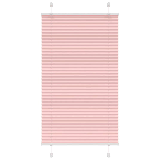 Vidaxl plissé rolgordijn 80x100 cm stofbreedte 79,4 cm polyester roze