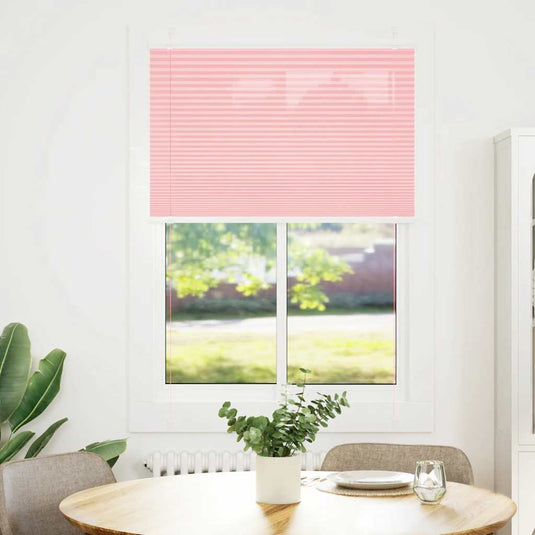 Vidaxl plissé rolgordijn 85x150 cm stofbreedte 84,4 cm polyester roze