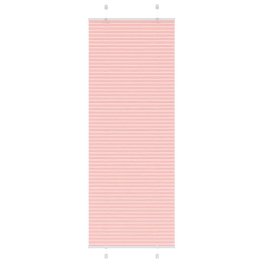 Vidaxl plissé rolgordijn 75x200 cm stofbreedte 74,4 cm polyester roze