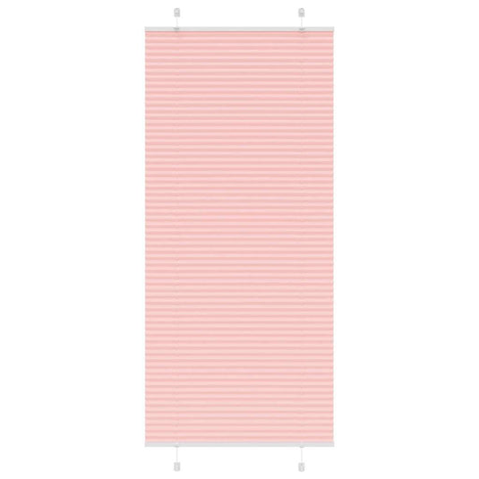 Vidaxl plissé rolgordijn 85x200 cm stofbreedte 84,4 cm polyester roze