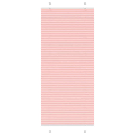 Vidaxl plissé rolgordijn 90x200 cm stofbreedte 89,4 cm polyester roze