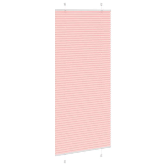 Vidaxl plissé rolgordijn 90x200 cm stofbreedte 89,4 cm polyester roze