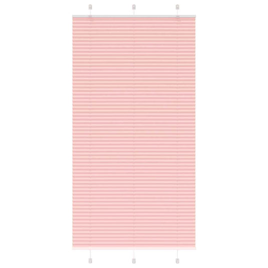 Vidaxl plissé rolgordijn 105x200cm stofbreedte 104,4cm polyester roze
