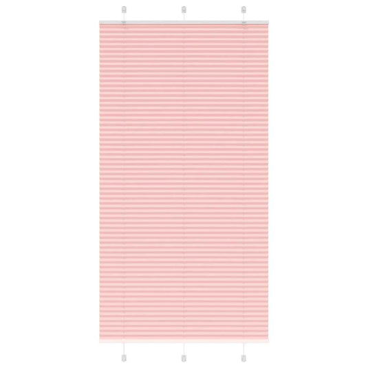 Vidaxl plissé rolgordijn 110x200cm stofbreedte 109,4cm polyester roze