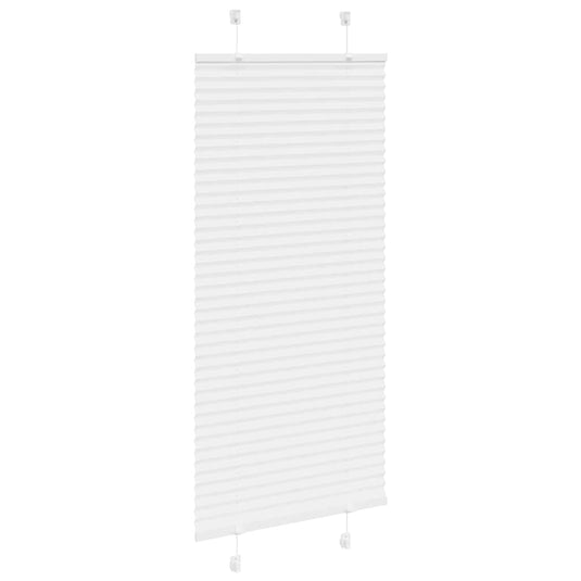 Vidaxl plissé rolgordijn 65x100 cm stofbreedte 64,4 cm polyester wit