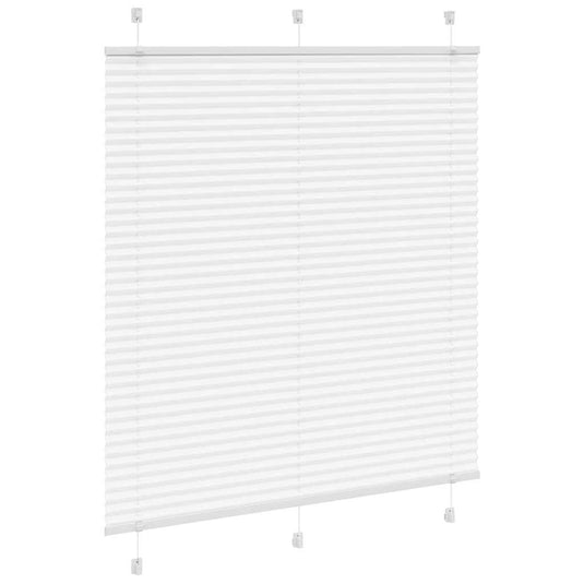 Vidaxl plissé rolgordijn 120x100cm stofbreedte 119,4cm polyester wit