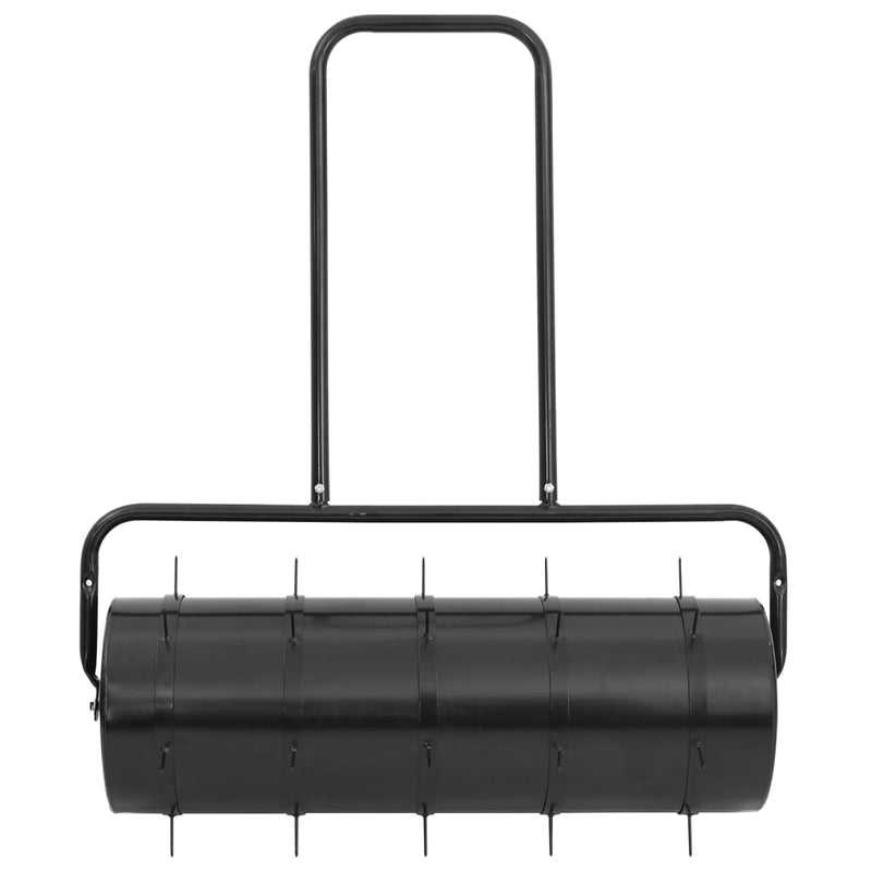 Load image into Gallery viewer, Vidaxl gazonroller trekbaar met beluchtingsklemmen 63 l ijzer en staal zwart
