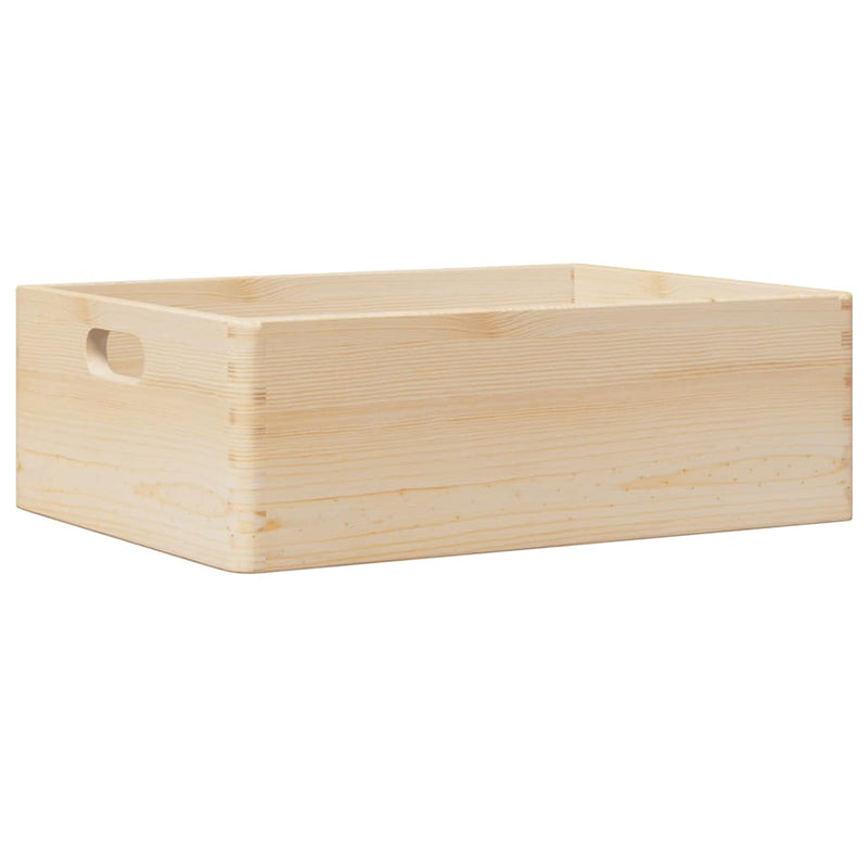 Load image into Gallery viewer, Vidaxl houten kist met handvatten 40x30x13 cm massief grenenhout
