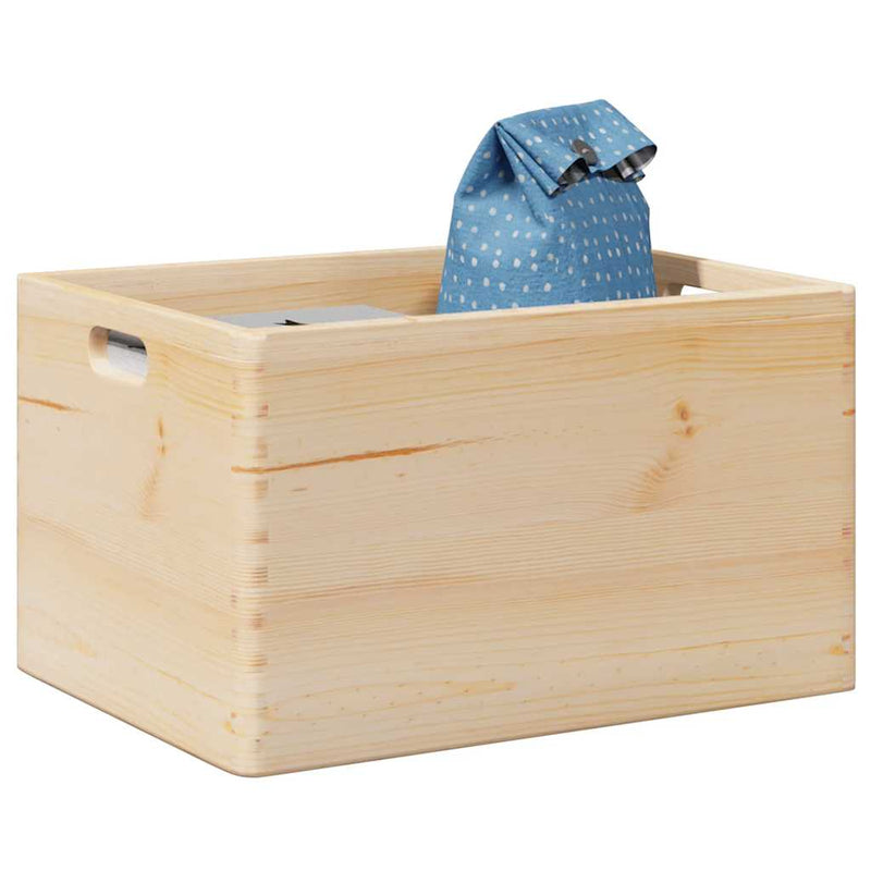 Load image into Gallery viewer, Vidaxl houten kist met handvatten 40x30x23 cm massief grenenhout
