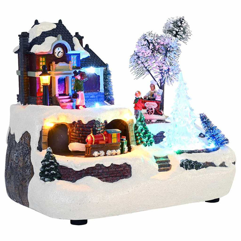 Load image into Gallery viewer, Vidaxl kerst tafelopstelling multikleur 23.5 x 16 x 18.5 cm kunststof
