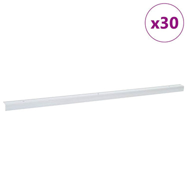 Vidaxl trapprofielen 30 pcs zilver 67 x 3 x 2 cm aluminium