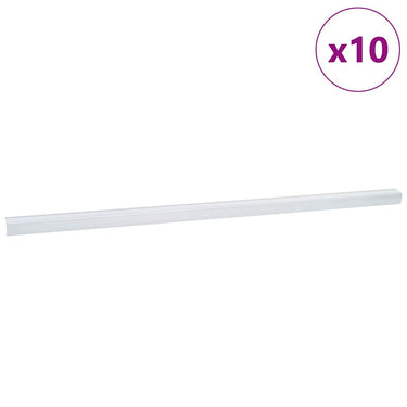 Vidaxl trapprofielen 10 pcs zilver 67 x 3.5 x 3 cm aluminium