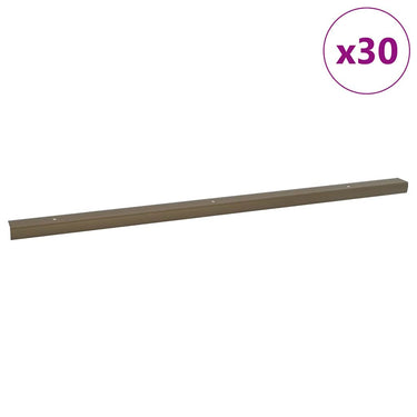 Vidaxl trapprofielen 30 pcs bruin 67 x 3 x 2 cm aluminium