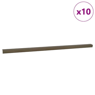 Vidaxl trapprofielen 10 pcs bruin 67 x 3.5 x 3 cm aluminium