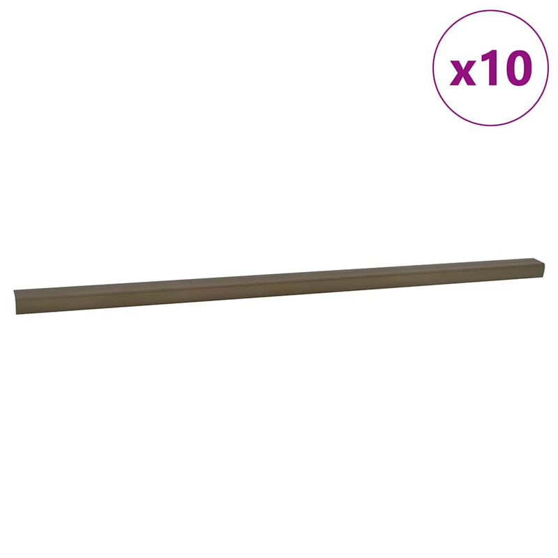 Load image into Gallery viewer, Vidaxl trapprofielen 10 pcs bruin 67 x 3.5 x 3 cm aluminium
