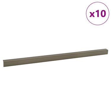 Vidaxl trapprofielen 10 pcs champagne 67 x 3.5 x 3 cm aluminium