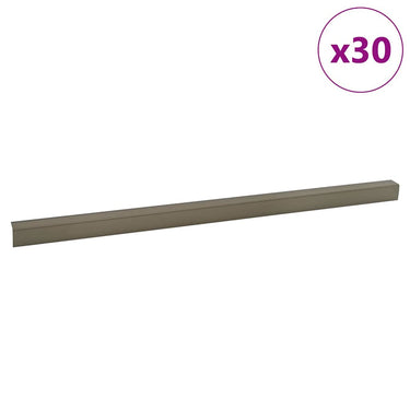 Vidaxl trapprofielen 30 pcs champagne 67 x 3.5 x 3 cm aluminium