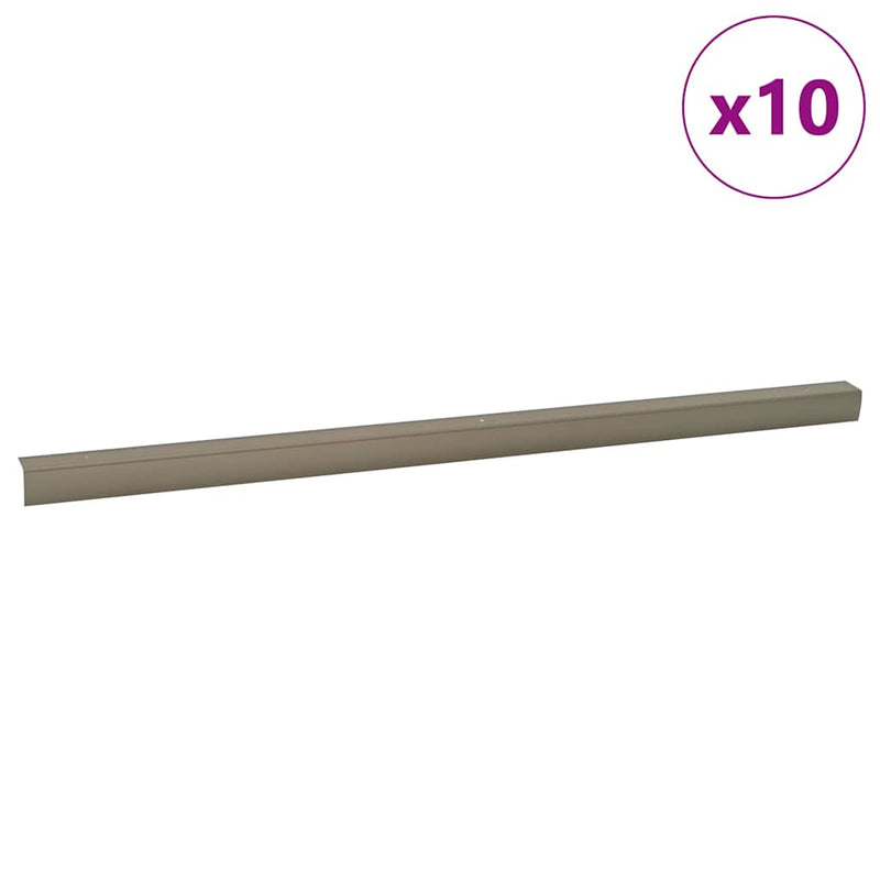 Load image into Gallery viewer, Vidaxl trapprofielen 10 pcs champagne 67 x 3 x 2 cm aluminium

