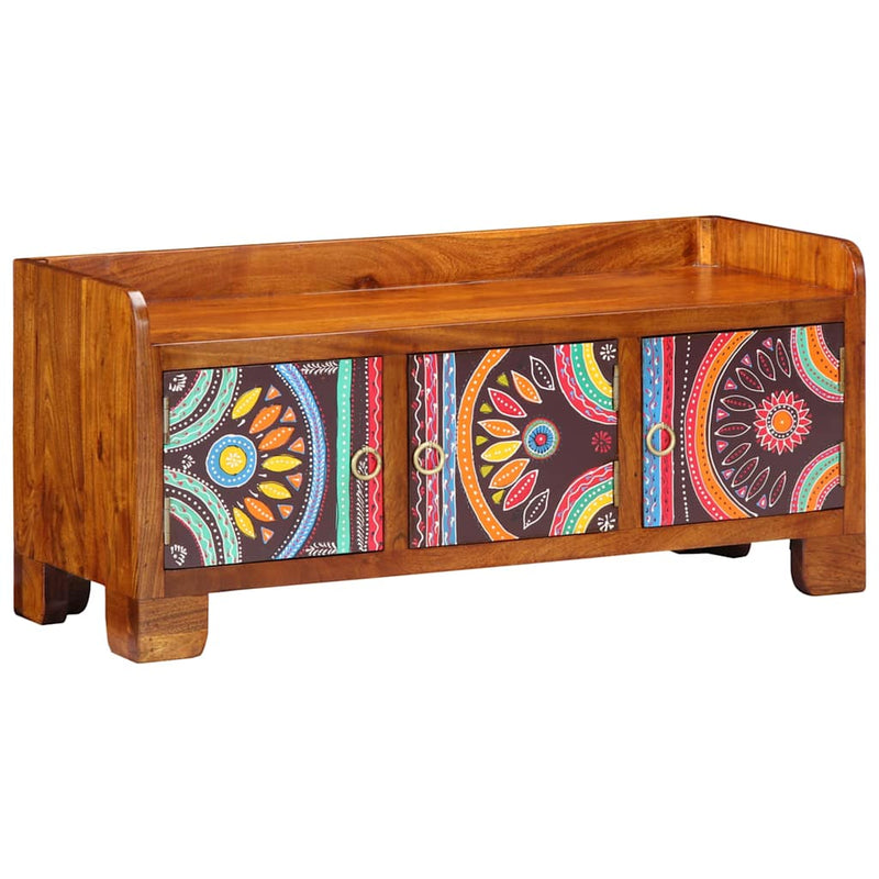 Load image into Gallery viewer, Vidaxl schoenenkast multikleur 90 x 35 x 40 cm massief acaciahout
