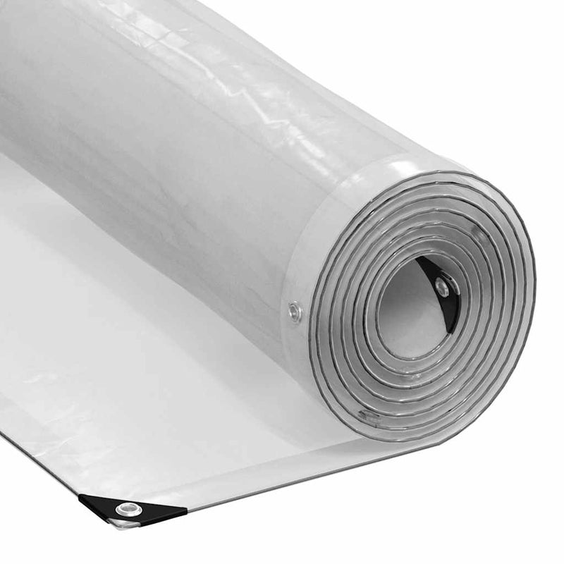 Load image into Gallery viewer, Vidaxl doorzichtig zeildoek met zeilringen 2x8 m polyethyleen
