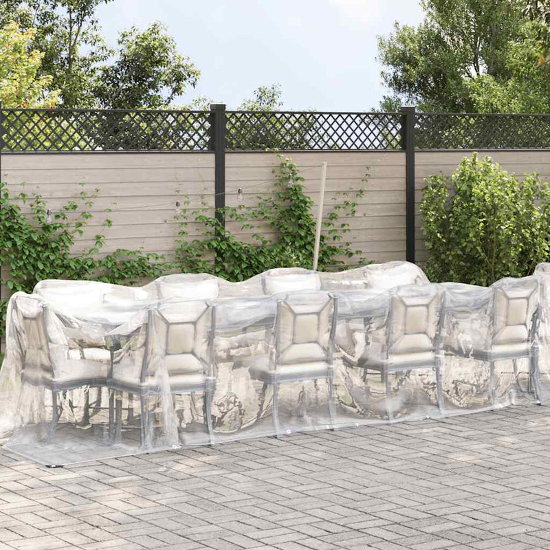 Load image into Gallery viewer, Vidaxl doorzichtig zeildoek met zeilringen 2x8 m polyethyleen
