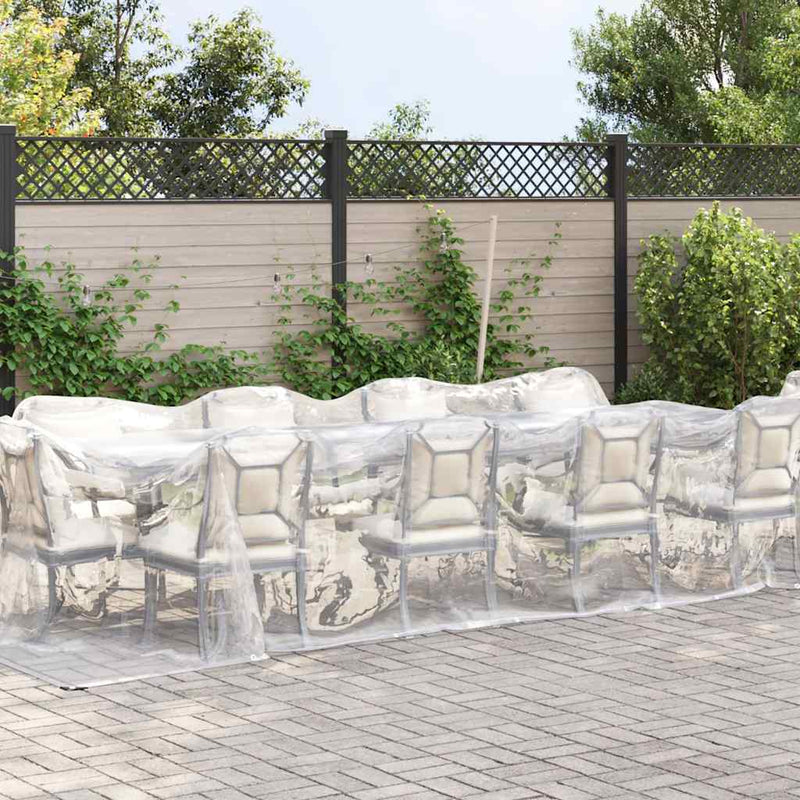 Load image into Gallery viewer, Vidaxl doorzichtig zeildoek met zeilringen 3x6 m polyethyleen
