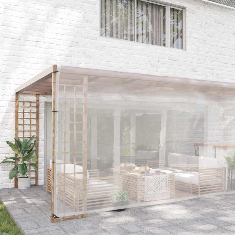 Load image into Gallery viewer, Vidaxl doorzichtig zeildoek met zeilringen 5x12 m polyethyleen
