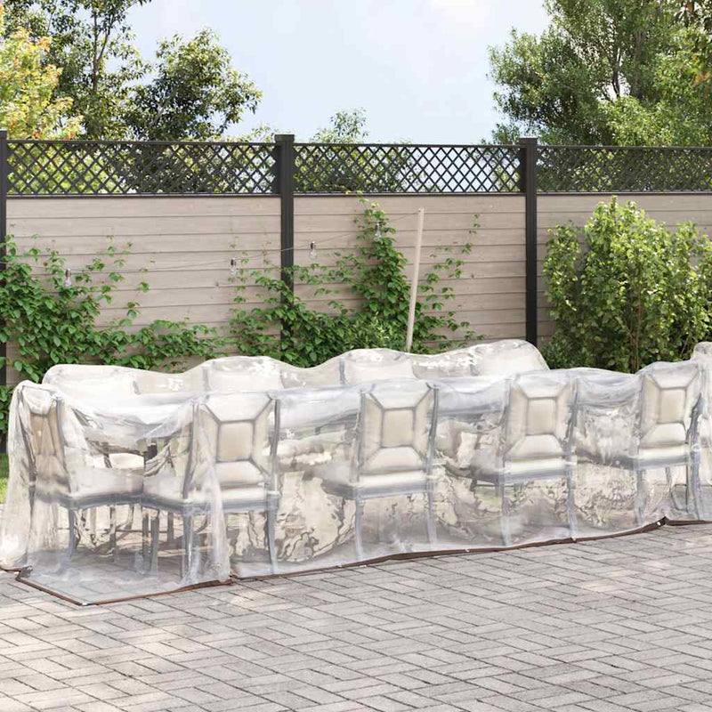 Load image into Gallery viewer, Vidaxl doorzichtig zeildoek met zeilringen 2x12 m polyethyleen
