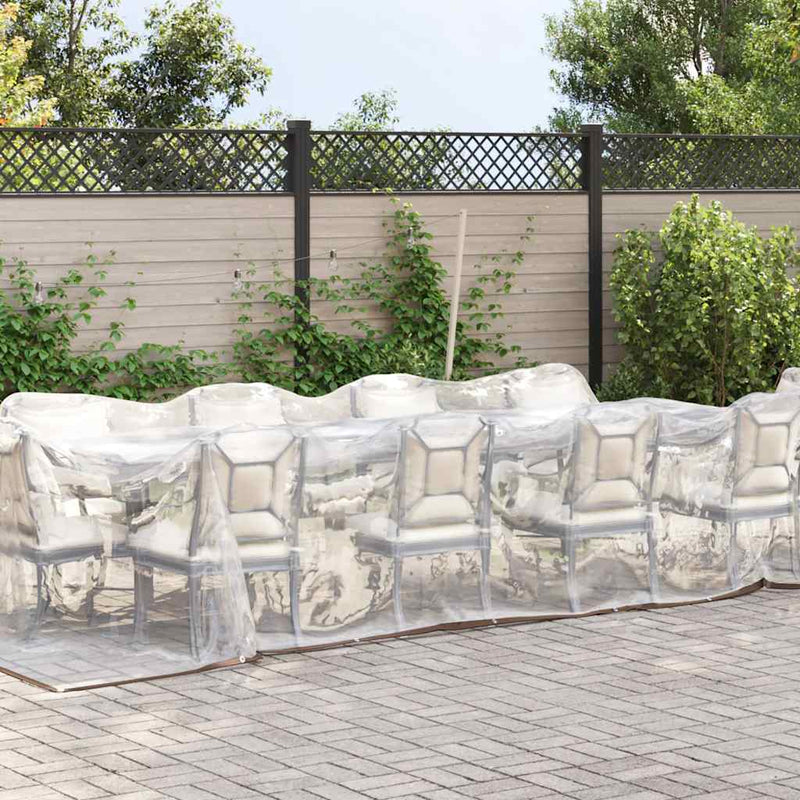 Load image into Gallery viewer, Vidaxl doorzichtig zeildoek met zeilringen 3x6 m polyethyleen
