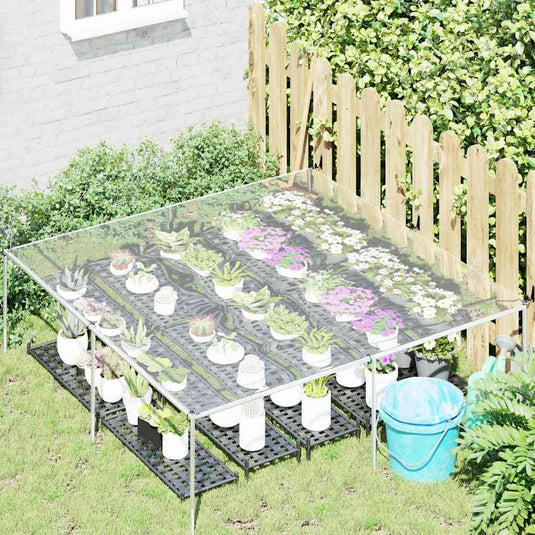 Vidaxl doorzichtig afdekzeil met ogen 2x2 m pvc