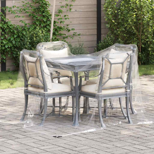 Vidaxl doorzichtig afdekzeil met ogen 2x2 m pvc