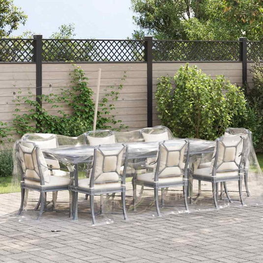 Vidaxl doorzichtig zeildoek met zeilringen 2x6 m pvc