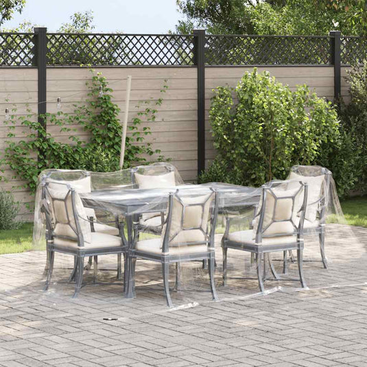 Vidaxl doorzichtig afdekzeil met ogen 3x3 m pvc