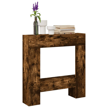 Vidaxl haardombouw 81x18x82 cm bewerkt hout gerookt eikenkleurig