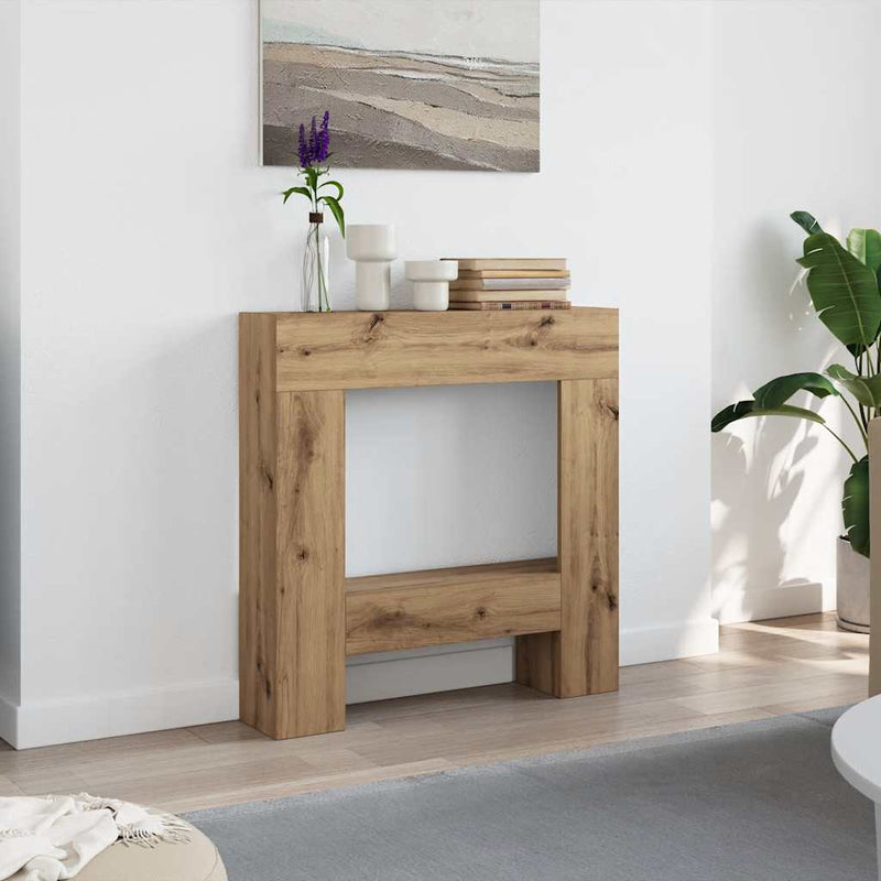 Load image into Gallery viewer, Vidaxl haardombouw 81x18x82 cm bewerkt hout artisanaal eikenkleurig
