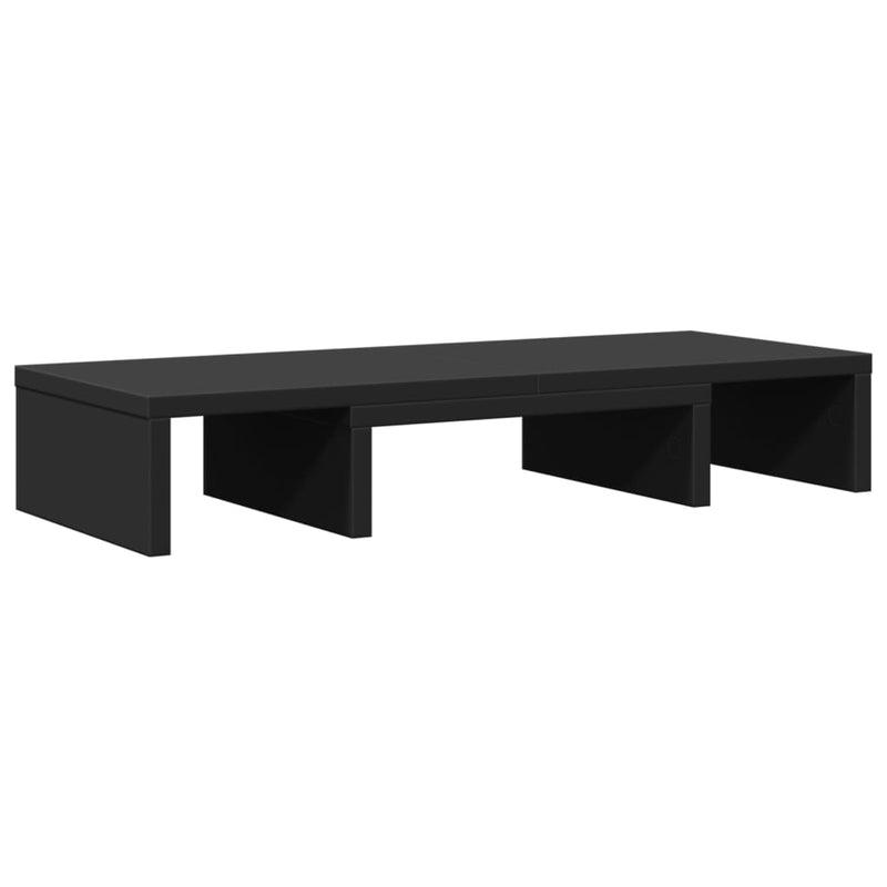 Load image into Gallery viewer, Vidaxl monitorstandaard verstelbaar 60x24x10,5 cm bewerkt hout zwart
