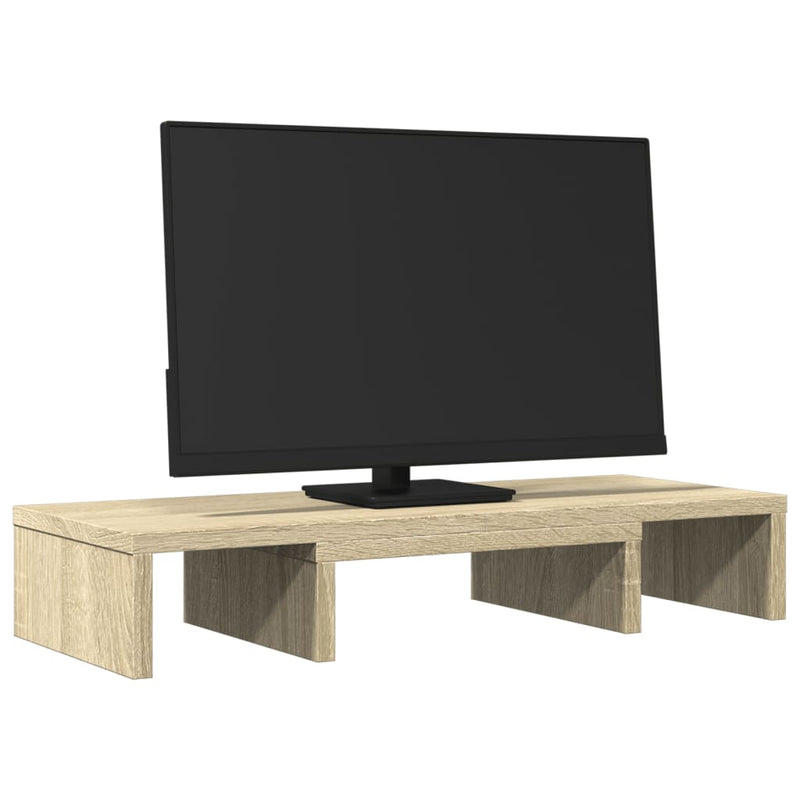 Load image into Gallery viewer, Vidaxl monitorstandaard verstelbaar 60x24x10,5 cm hout sonoma eiken
