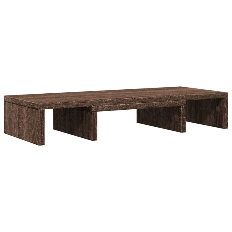 Load image into Gallery viewer, Vidaxl monitorstandaard verstelbaar 60x24x10,5 cm hout bruin eiken
