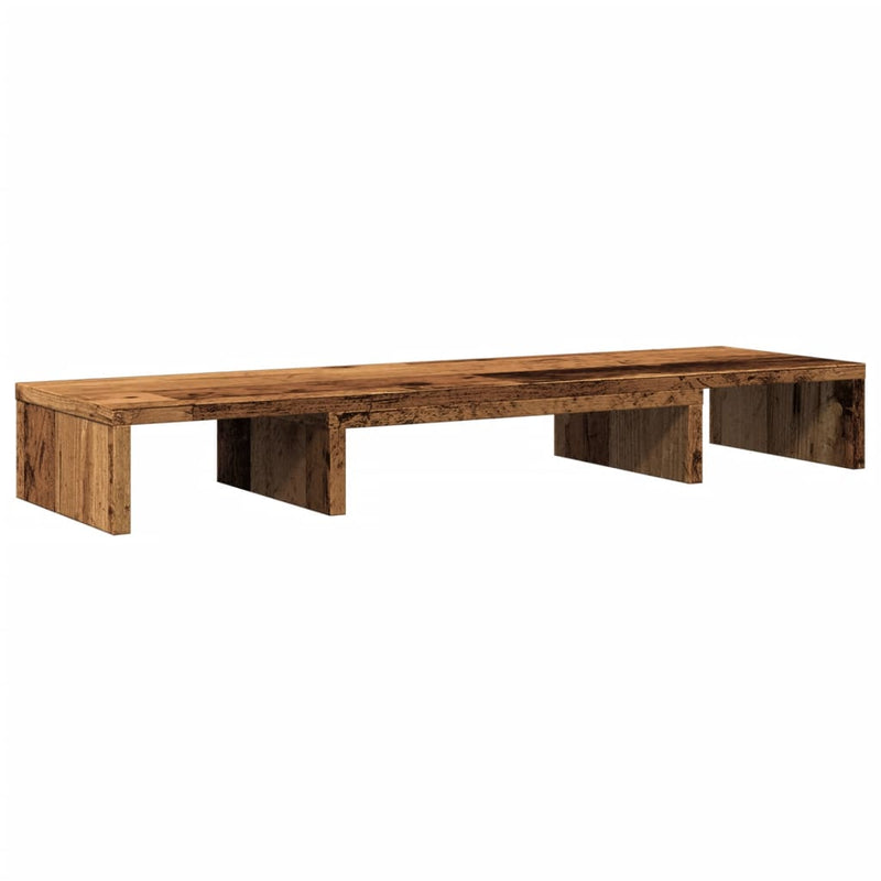 Load image into Gallery viewer, VidaXL Monitorstandaard verstelbaar 80x24x10,5 cm hout oud houtkleurig
