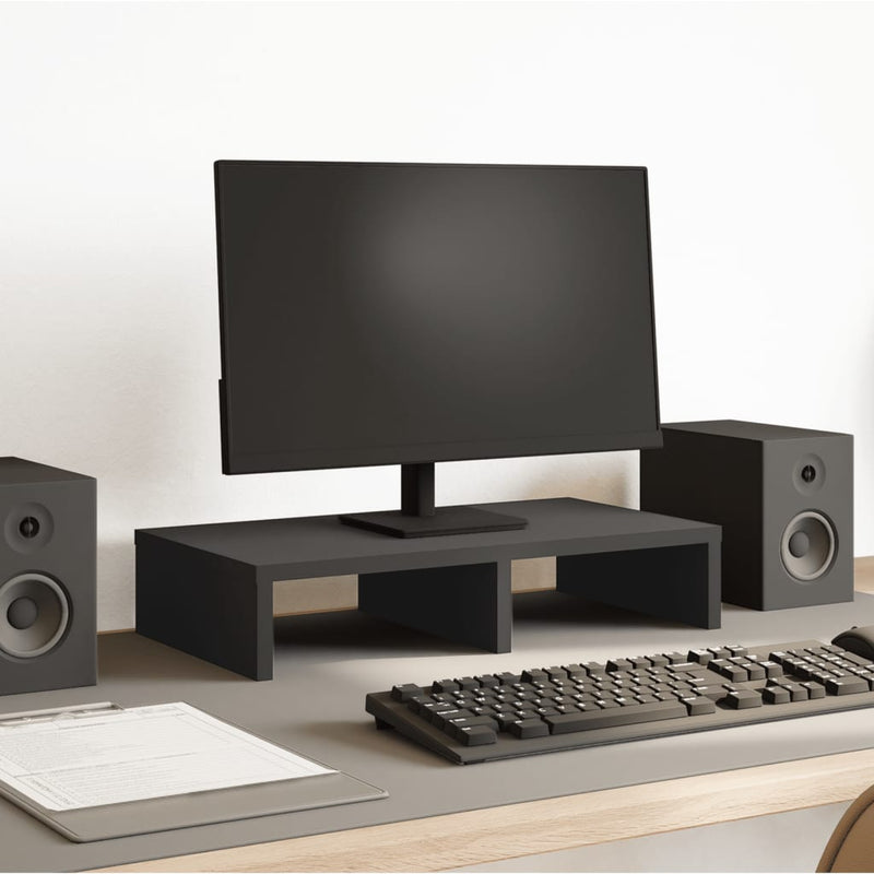 Load image into Gallery viewer, Vidaxl monitorstandaard 50x27x10 cm bewerkt hout zwart
