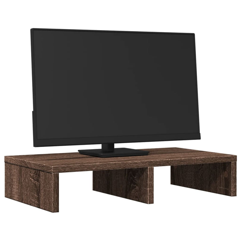 Load image into Gallery viewer, Vidaxl monitorstandaard 50x27x10 cm bewerkt hout bruin eikenkleurig
