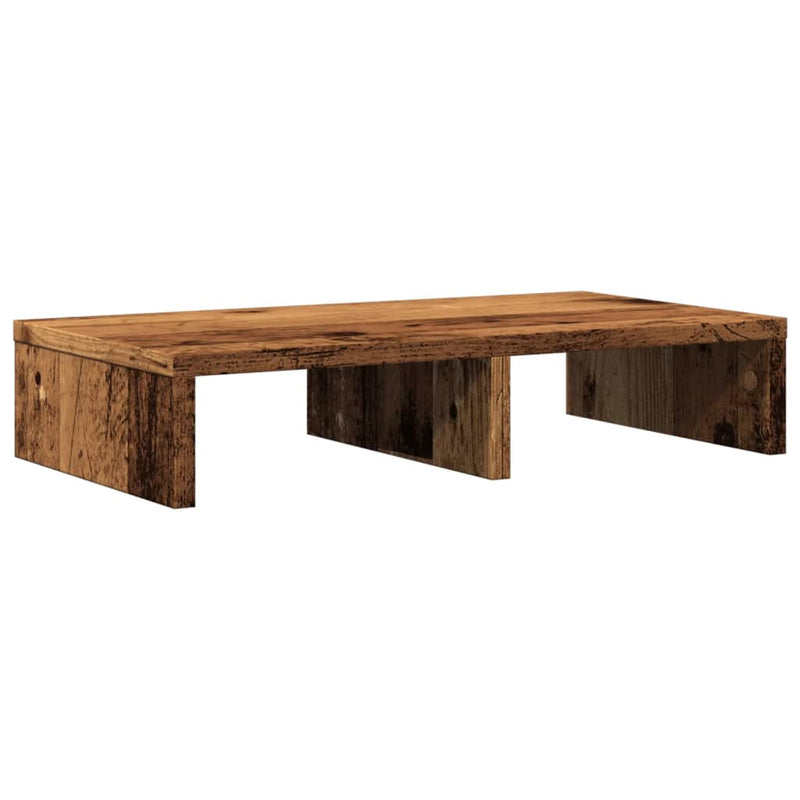 Load image into Gallery viewer, Vidaxl monitorstandaard 50x27x10 cm bewerkt hout oud houtkleurig
