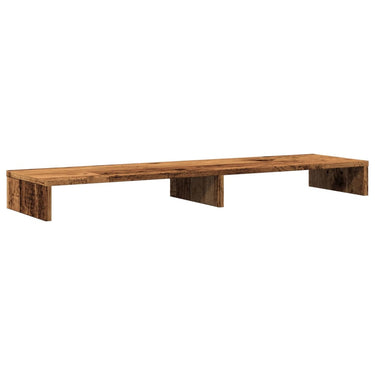 Vidaxl monitorstandaard 100x27x10 cm bewerkt hout oud houtkleurig