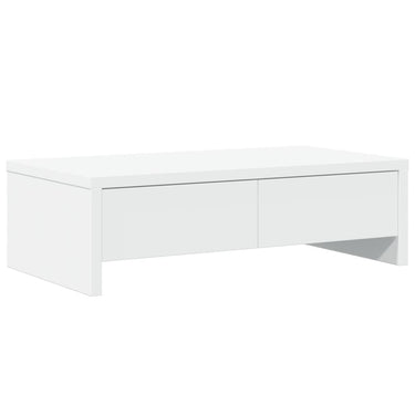 Vidaxl monitorstandaard met lades 50x27x15 cm bewerkt hout wit