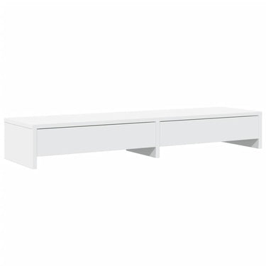 Vidaxl monitorstandaard met lades wit 100x27x15 cm bewerkt hout