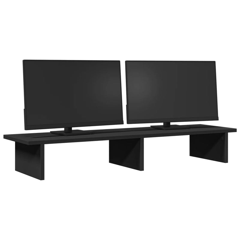 Load image into Gallery viewer, Vidaxl monitorstandaard 100x27x15 cm bewerkt hout zwart
