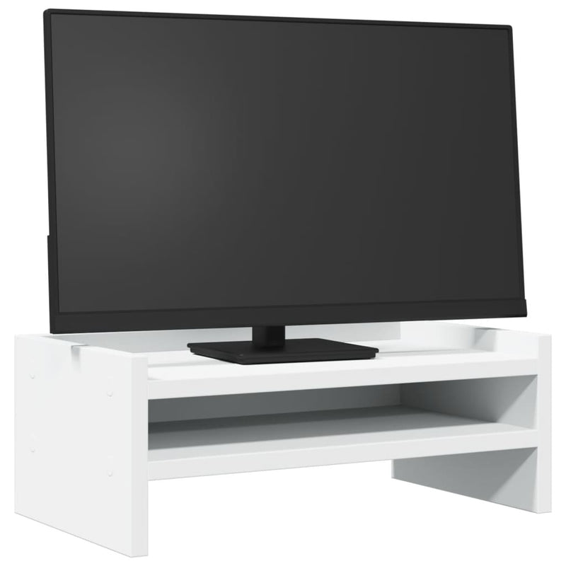 Load image into Gallery viewer, Vidaxl monitorstandaard 42x24x16 cm bewerkt hout wit
