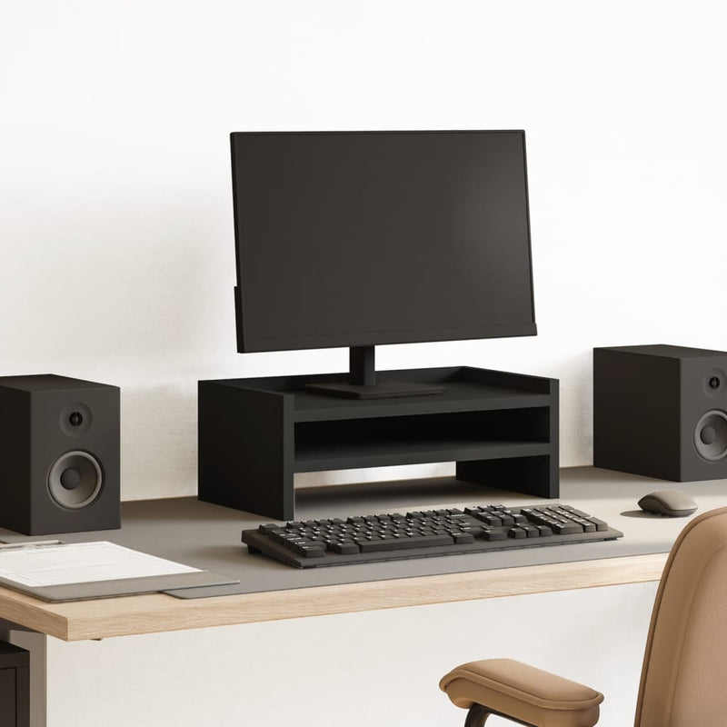 Load image into Gallery viewer, Vidaxl monitorstandaard 42x24x16 cm bewerkt hout zwart
