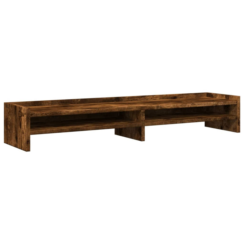 Load image into Gallery viewer, Vidaxl monitorstandaard 100x24x16 cm bewerkt hout gerookt eikenkleurig
